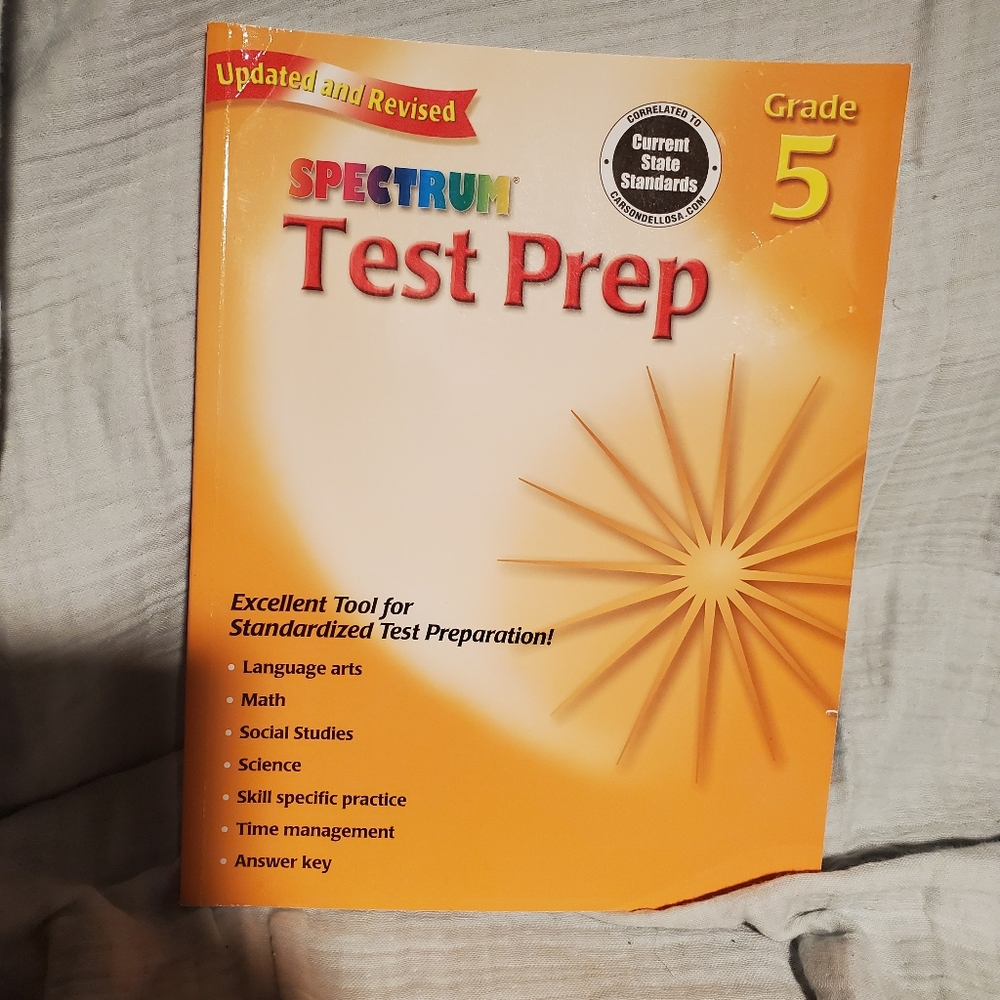 Spectrum test prep grade 5 new unused